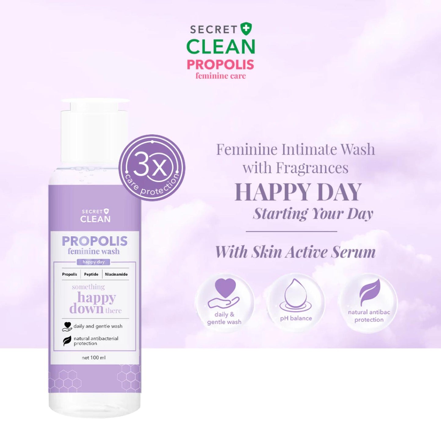 Secret Clean Propolis Feminine Wash - Happy Day (100ml)