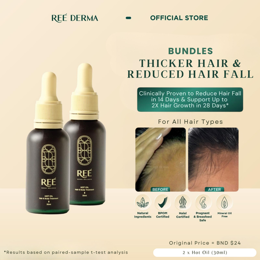 Ree Derma Hot Oil Hair & Scalp Treatment Bundle (2x30ml Hot Oil)