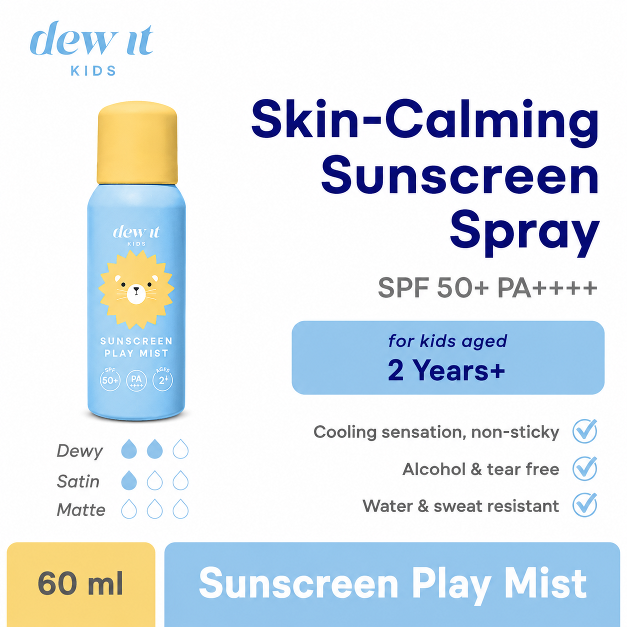 Dew It Kids Sun Protection Set (Sunscreen Play Mist + Daily Play Lotion)
