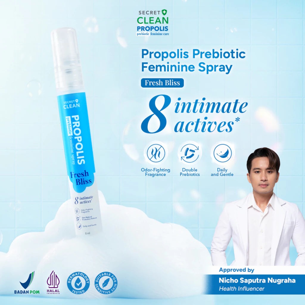 Secret Clean Propolis Prebiotic Feminine Spray - Fresh Bliss (8ml)