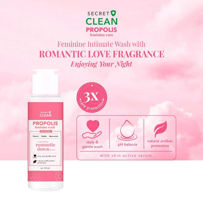 Secret Clean Propolis Feminine Wash - Romantic Love (100ml)
